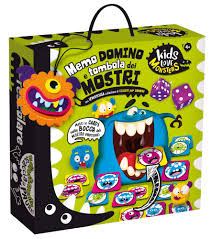 KIDS LOVE MONSTERS DOMINO, TOMBOLA E MEMO DEI MOSTRI