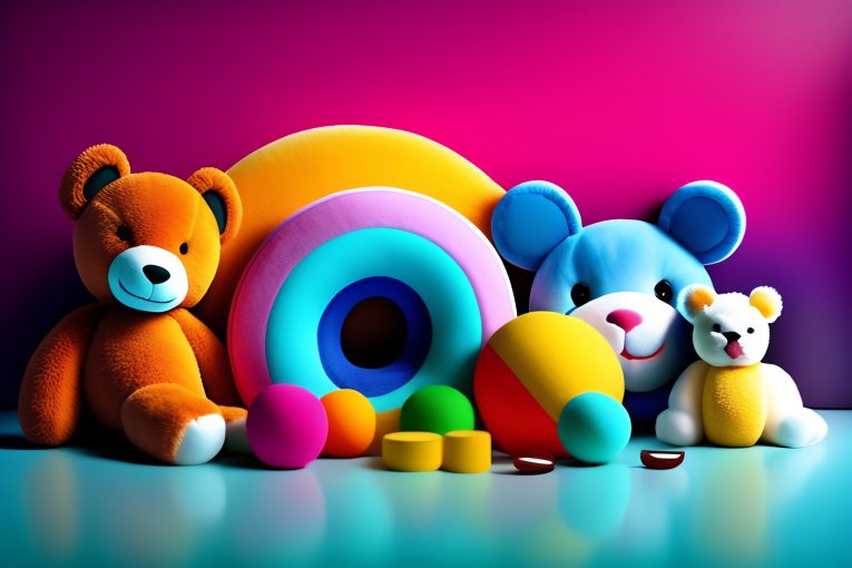 colorful-picture-teddy-bear-some-toys