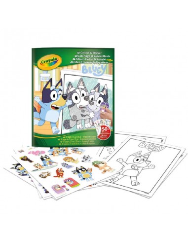 ALBUM ADESIVI-COLORING BLUEY