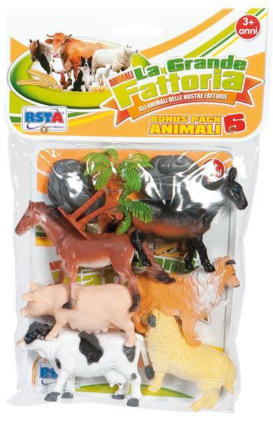 BUSTA ANIMALI FATTORIA 6 ANIMALI