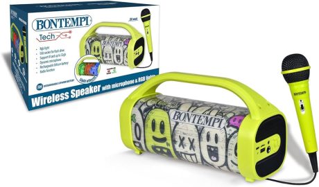 CASSA WIRELESS CON MICROFONO E LUCI RGB