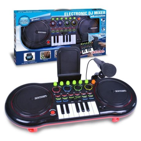 DJ MIXER CON MICROFONO E CONNESSIONE MP3
