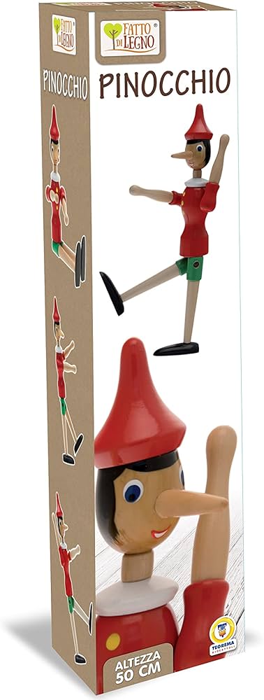 FATTO DI LEGNO - PINOCCHIO IN LEGNO H.50 CM
