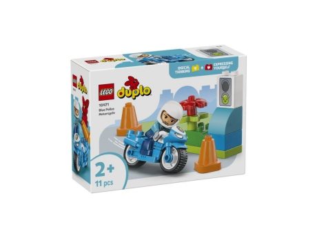 LEGO DUPLO MOTOCICLETTA BLU DELLA POLIZIA