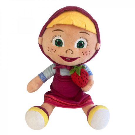 PELUCHE 25CM SEDUTO MASHA CON FRAGOLA