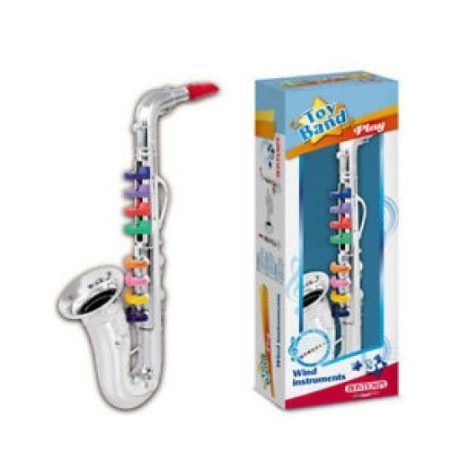 SASSOFONO CROMATO GRANDE A 8 CHIAVI/NOTE COLORATE