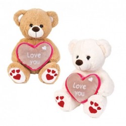 SV ORSO CUORE RICAMO 2COL. L30CM