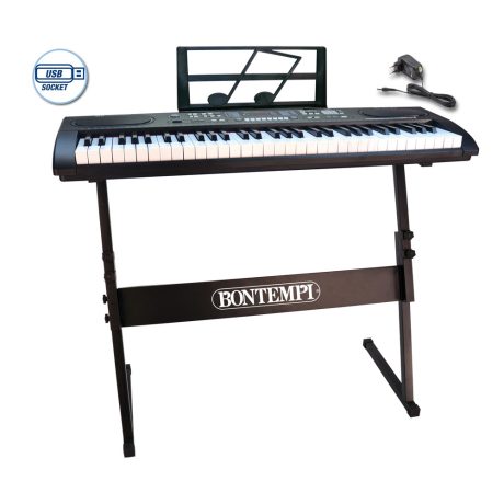 TASTIERA DIGITALE 61 TASTI A PASSO PROFESSIONALE CON GAMBE IN METALLO E USB