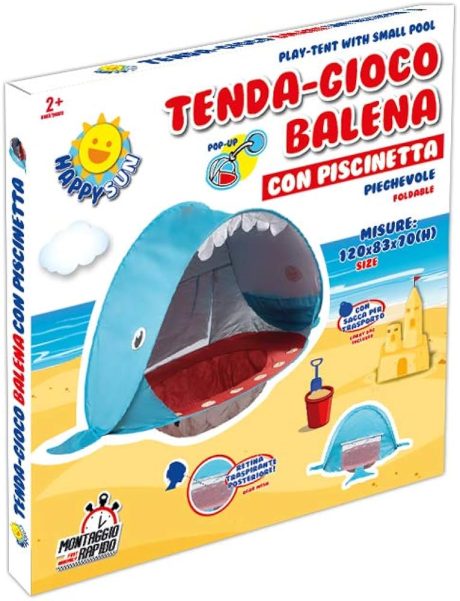 TENDA BALENA POP-UP C/PISCINETTA