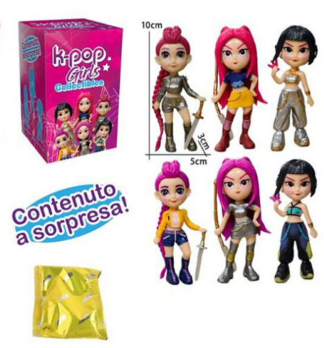 PERSONAGGIO MINI 10CM SORPRESE K-POP GIRLS