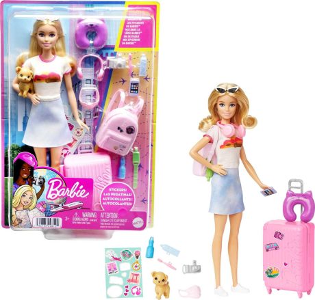 BARBIE TRAVELLER CON VALIGIA E ACCESSORI