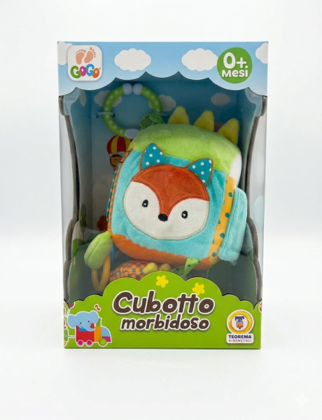 GOGO - CUBO MORBIDOSO SENSORIALE CON ACC.