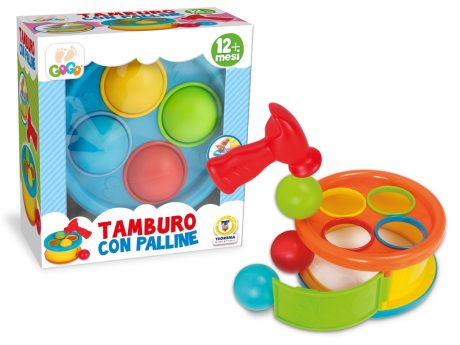 GOGO - TAMBURO CON PALLINE E MARTELLO