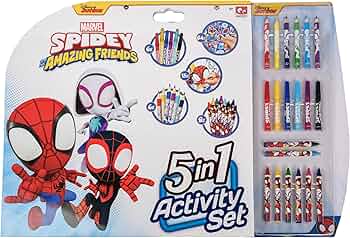 SPIDEY BLOCCO ACTIVITY 5 IN 1 CON COLORI