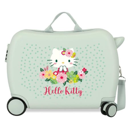 MALETA INF. ABS 4R. 50CM. FLORAL KITTY MENTA