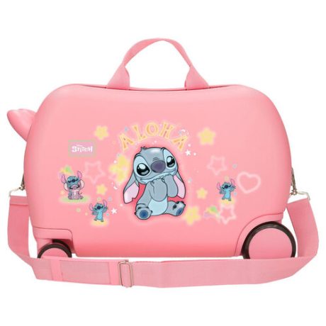 MALETA INF. ABS 4R. 50CM. STITCH YOU&ME ROSA
