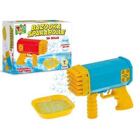 TEO'S - PISTOLA SPARABOLLE DI SAPONE 36 FORI