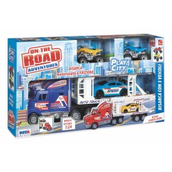 CAMION BISARCA FRIZIONE + 3 VEICOLI SCALA 1:24