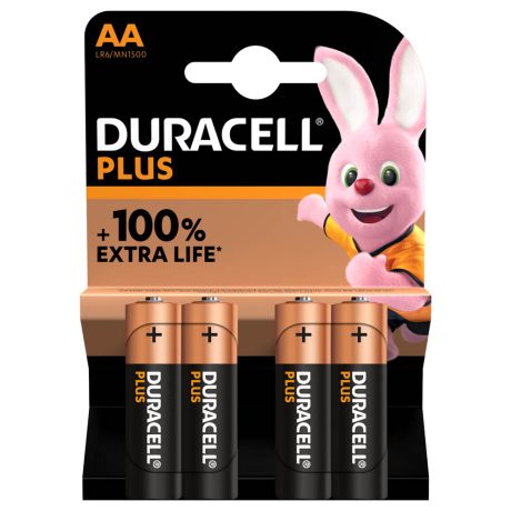 DURACELL BATTERIE PLUS 100 AA STILO BL4